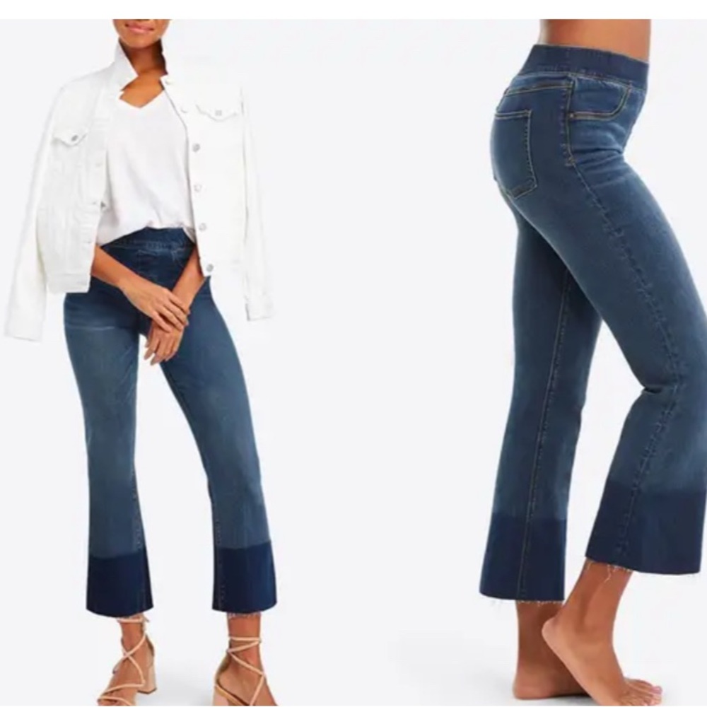 SPANX Dark Blue Flare Jeans excellent condition